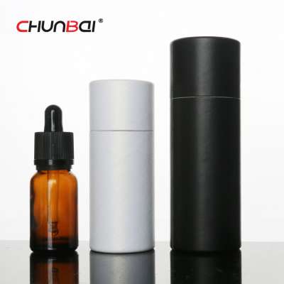 cosmetic packaging recycled kraft cardboard white brown black paper tube for e liquid bottle