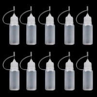 wholesale 10ml HDPE/LDPE eye drops dropper needle tip plastic bottle with metal needle cap