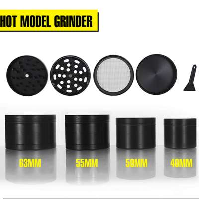 CB Grinder matte black herb grinder 4 Layer herbal tobacco weed grinder