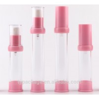 High quality airless bottle cosmetic lotion bottle travel bottle set with spray pink cap