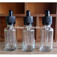 hot selling child and tamper proof cap clear dropper bottle 30 ml glass dropper bottle for essential oil