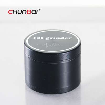 CB Grinder 4 Piece Matte Black Tobacco Herb Metal Grinder